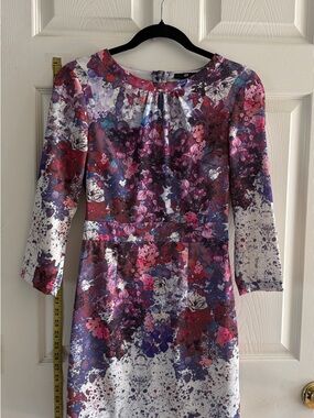 H&M Purple and Pink Floral Sheath Dress
